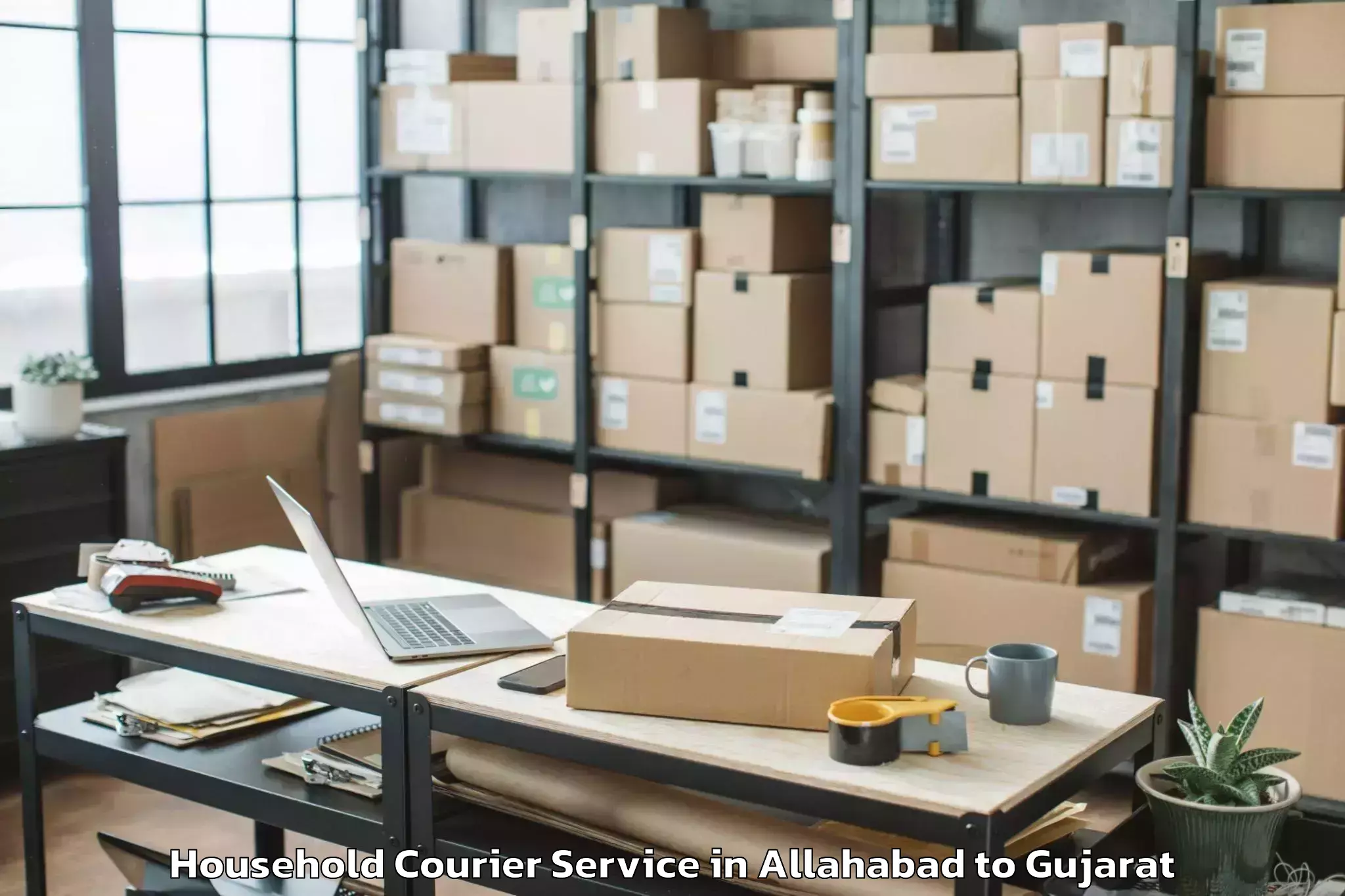 Book Allahabad to Bardoli Household Courier Online